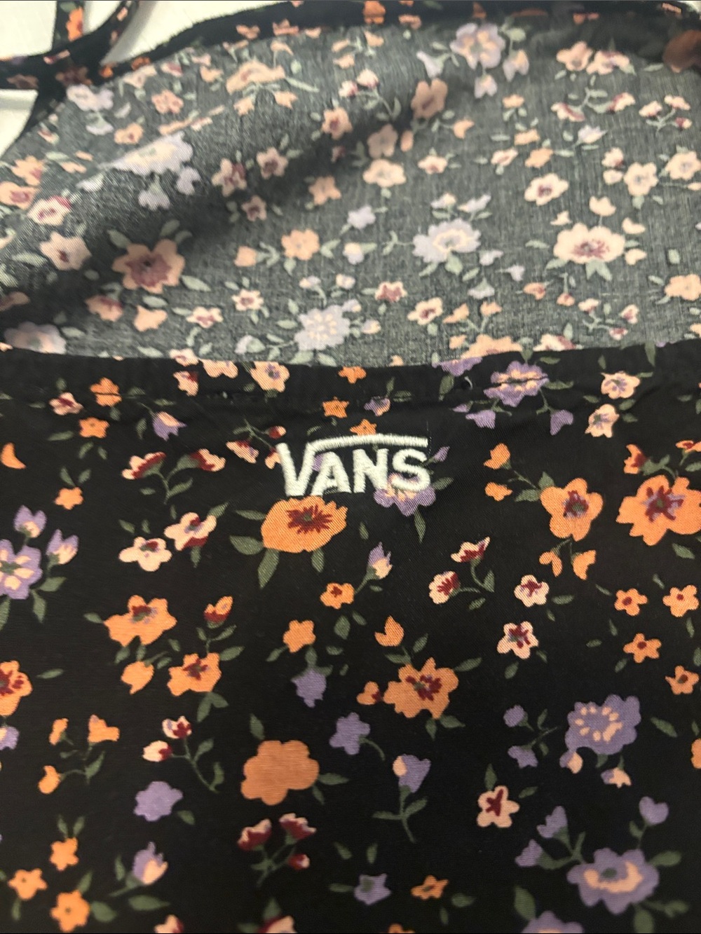 Vans Skater Slip dress SZ XL black floral print  adjustable spaghetti straps - Picture 11 of 12